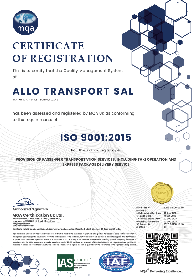 ISO certification